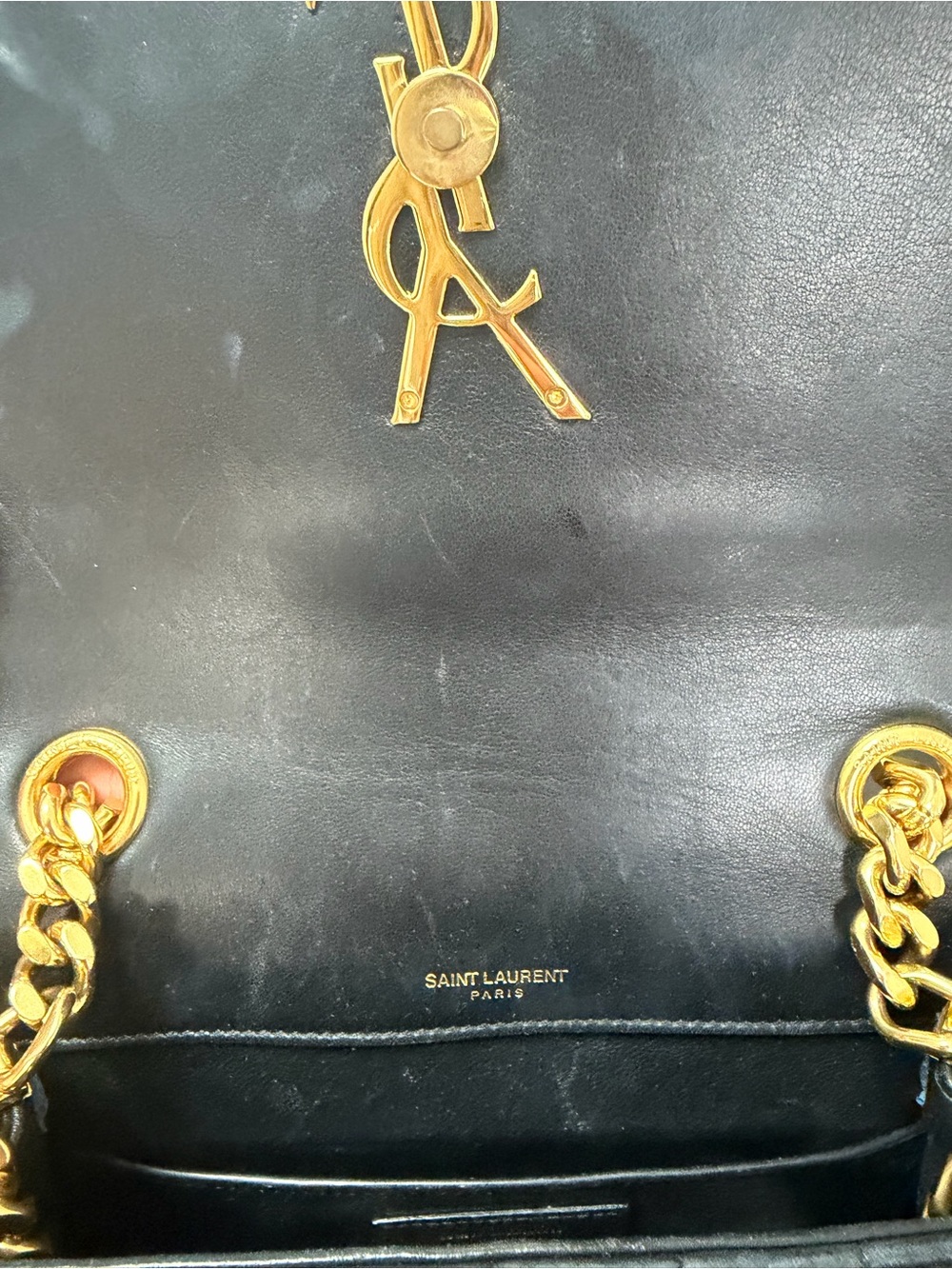 Saint Laurent Black Quilted Leather Crossbody with Gold Hardware - Picture 6 of 8